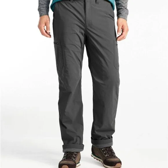 LL Bean Men's Cresta Hiking Pants, Standard Fit, Fleece-Lined Gray Sz 38 - Picture 1 of 12